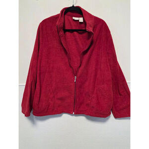 Women's Kim Rogers Red Full Zip Fleece Jacket‎ XL